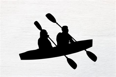 Canoeing Clipart Black And White Flower