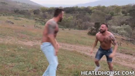 Inked Hunks Having Anal Fun On A Hitchhiking Trip In Nature