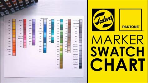 Royal Talens Pantone Markers Color Swatch Chart YouTube