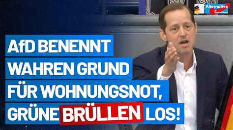 AfD benennt wahren Grund für Wohnungsnot Grüne drehen durch Roger