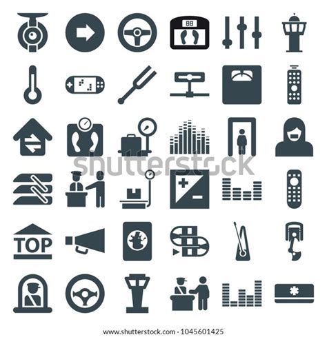 Control Icons Set Editable Filled Stock Vector Royalty Free