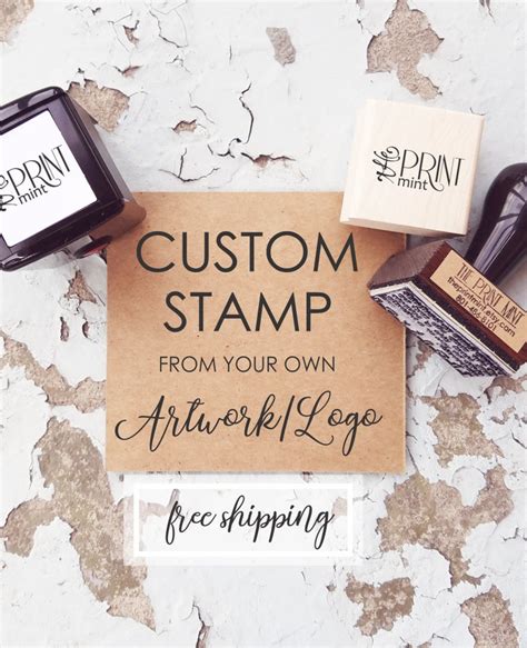 Custom Stamp Custom Logo Stamp Business Card Stamp | Etsy