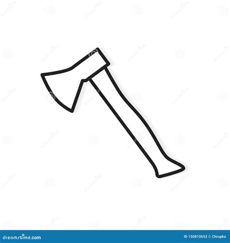 Black And White Axe Icon Stock Vector Illustration Of Kill 150810653