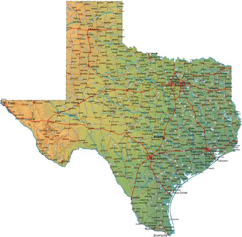 map of texas with roads 7
