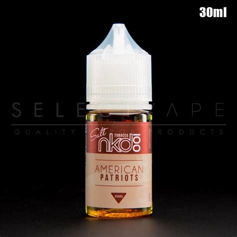 Naked Nkd Salt Tobacco American Patriots Nic Salt Ml Select Vape