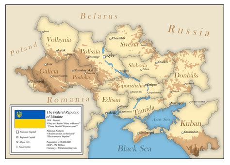 Greater Ukraine Map : imaginarymaps