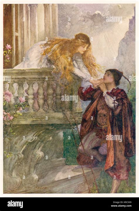 The Balcony Scene Date Circa 1905 Stock Photo Alamy