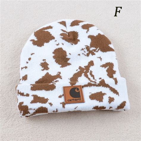 Carhartt Inspiration Cow Print Beanies For Adults And Etsy