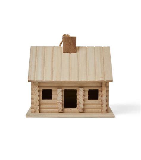 8 Wood Log Cabin Birdhouse With Chimney By Park Lane Joann Bird