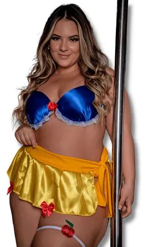 Lingerie Sensual Fantasia Sexy Plus Size Branca De Neve Parcelamento Sem Juros