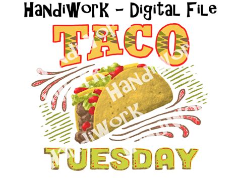 Taco Tuesday Png Design Cute Taco Tuesday Sublimation Png - Etsy