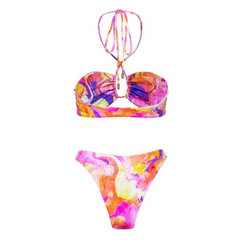 Capri Bandeau Bikini Top Kamari Swim Wolf Badger