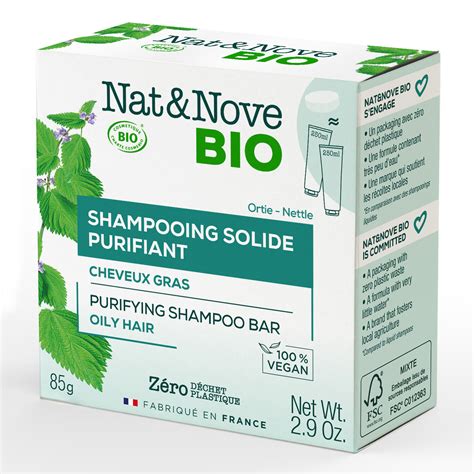 Shampoing Solide Purifiant Pour Cheveux Gras À L Ortie NAT NOVE le