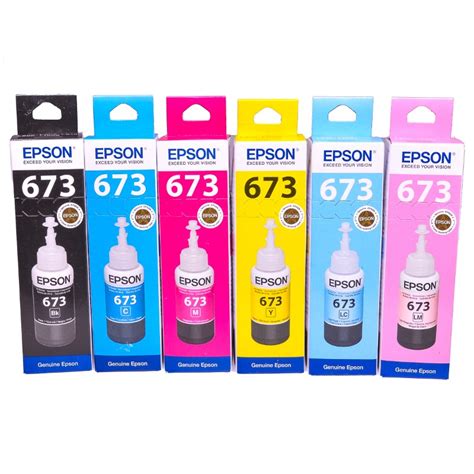 Genuine Original Epson Ecotank Multipack 673 Ink T6731 T6736 L800 L805