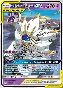 PokeValue fr Carte Pokémon Solgaleo et Lunala GX n75 série Éclipse