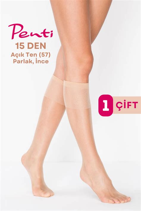 Penti Fit Den Parlak İnce Diz Altı Çorap Ten Nude