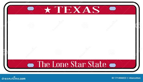 Blanktexas State License Plate Stock Vector Illustration Of American