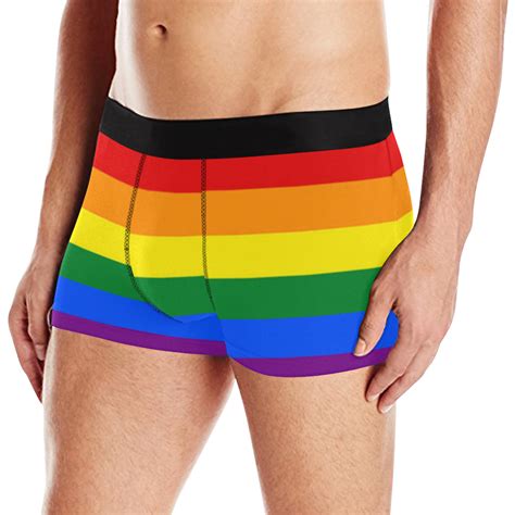 Gay Pride Rainbow Flag Stripes Men S All Over Print Boxer Briefs Model L Id D
