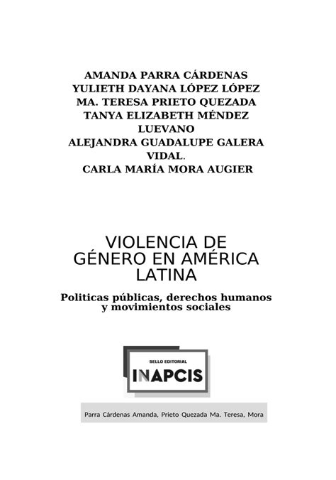 PDF Violencia de Género en América Latina