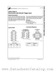 74AC14 Datasheet Pdf Hex Inverter With Schmitt Trigger Input