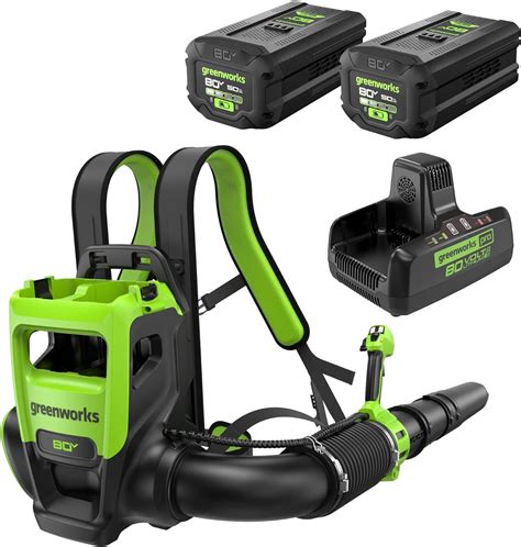 Amazon.com: Greenworks 80V Backpack Leaf Blower - 800 CFM/200 MPH ...