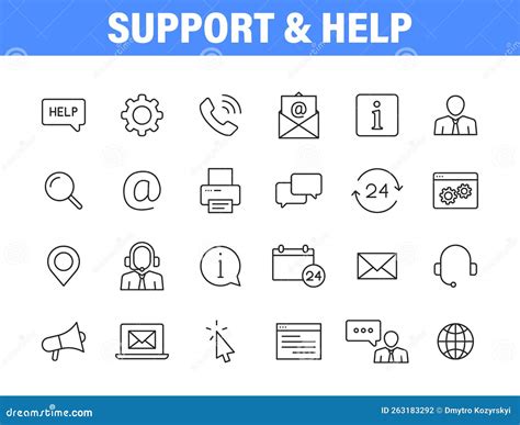 set   support   web icons   style assistance email