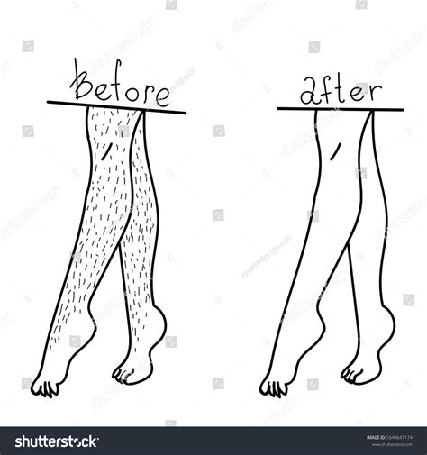 Before After Transformation Process Woman Beauty Stock Vector (Royalty