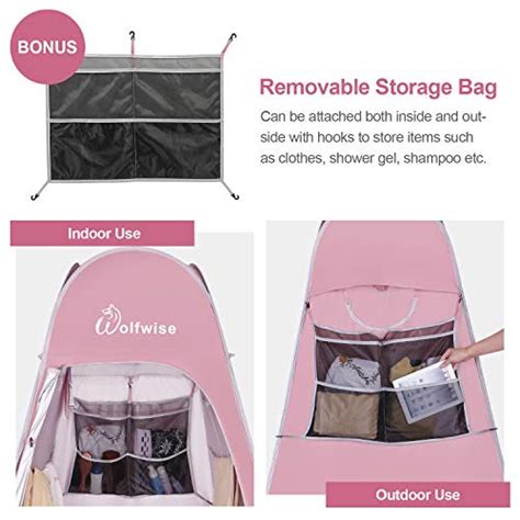 WolfWise Portable Pop Up Privacy Shower Tent Spacious Changing Room For