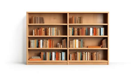 Premium AI Image | Bookshelf with white background