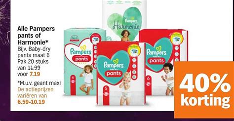 Alle Pampers Pants Of Harmonie Aanbieding Bij Albert Heijn 1Folders Nl