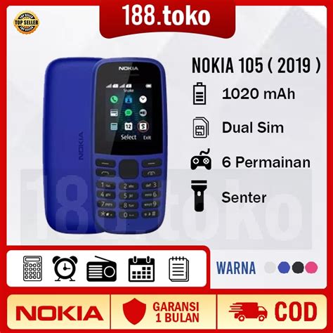 Jual Hp Nokia 105 2019 Dual Sim 2019 Bergaransi Toko Shopee Indonesia