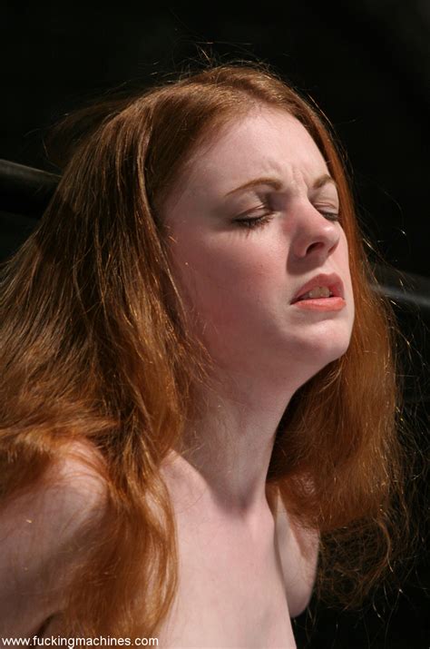 Naked Redhead Nicole Scott Rides A Machine Dildo While Standing CoedCherry
