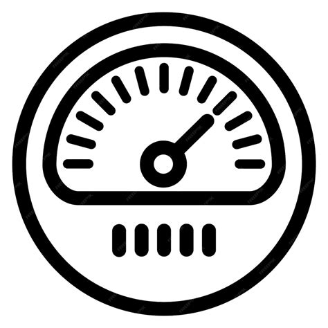 Датчик скорости автомобиля Значок тахометра Линейный спидометр ...