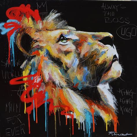 Ugo Lion Peinture Par Vincent Richeux Peinture De Lion