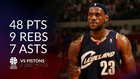 Lebron James Pts Rebs Asts Vs Pistons Po G Youtube