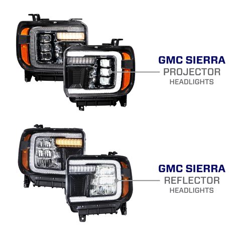 New 14 18 Gmc Sierra 1500 And 15 19 25003500 Sequential Led Headlights