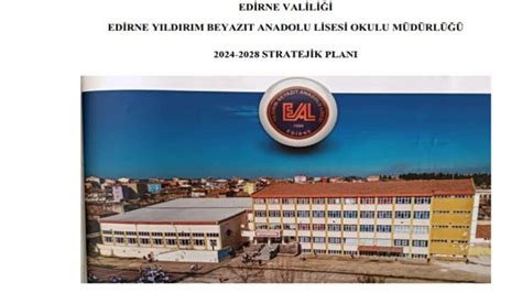 Okul Stratej K Plani Edirne Y Ld R M Beyaz T Anadolu Lisesi