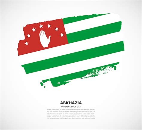 Bandeira De Pincel Elegante Desenhada M O Do Pa S Da Abkhazia Em