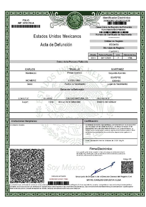 Acta Para El Que Le Sirva Identificador Electr Nico Folio A Clave