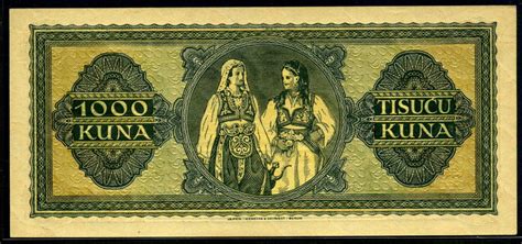 Croatia banknotes 1000 Croatian Kuna banknote of 1943.|World Banknotes & Coins Pictures | Old ...