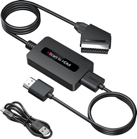 SUNNATCH Scart to HDMI Converter, Male Scart In HDMI Out Converter ...