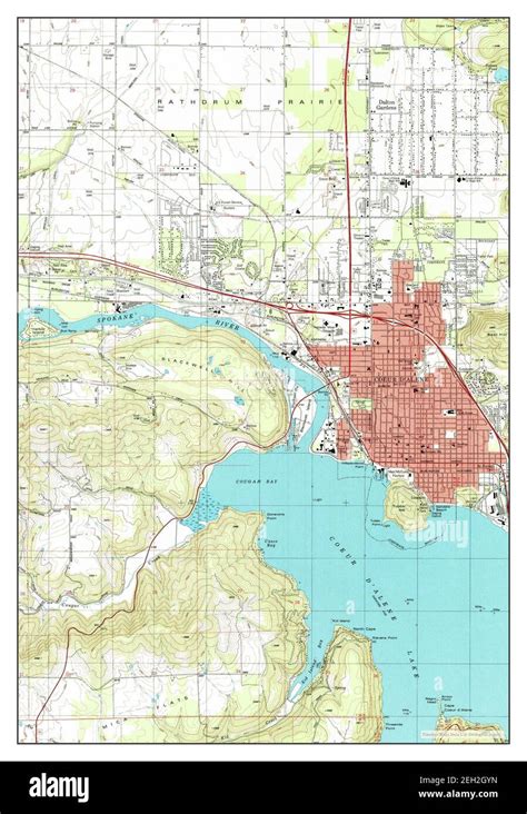 Map Of Coeur Dalene High Resolution Stock Photography And Images Alamy