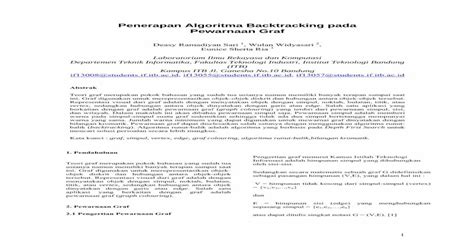 Penerapan Algoritma Backtracking Pada Pewarnaan Grafinformatika Stei Itb Ac Id ~rinaldi Munir