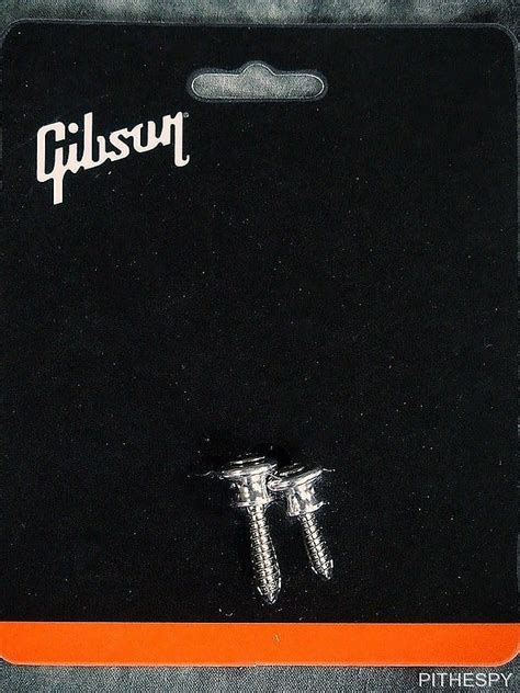 New Genuine Gibson Guitar Aluminum Strap Buttons Screws Les Reverb