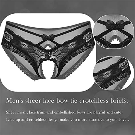 Hedmy Men S Sexy Lingerie Sissy Gay Thongs Briefs Underwear Bow Ultra Low Rise Crossdresser