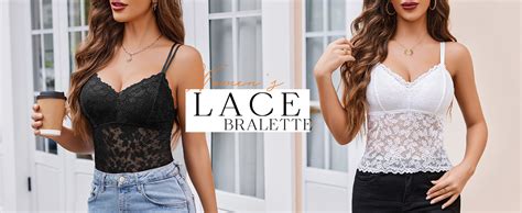 Avidlove Lace Bralette For Women V Neck Camisole Lingerie Spaghetti Strap Tube Slim Tank Top At