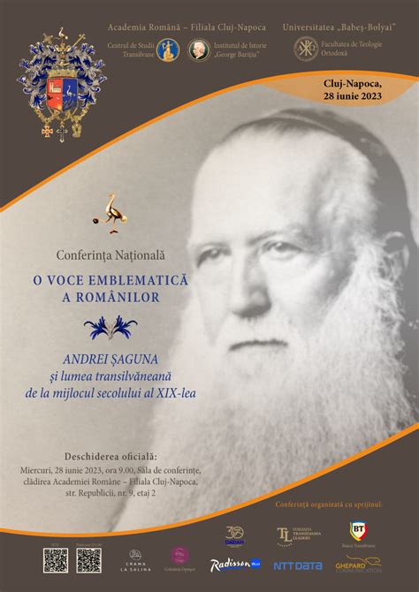 Conferin Na Ional O Voce Emblematic A Rom Nilor Andrei Aguna I