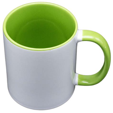 Mug Lime Green Two Tone 11oz Ceramic Sublimation Supplies Online