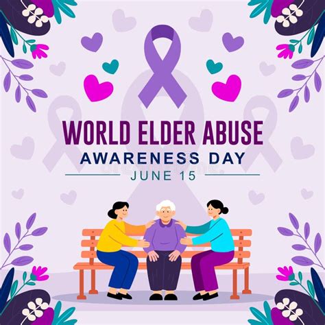 world elder abuse awareness day banner    elderly person