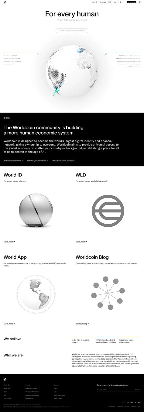 Worldcoin website design - Lapa Ninja